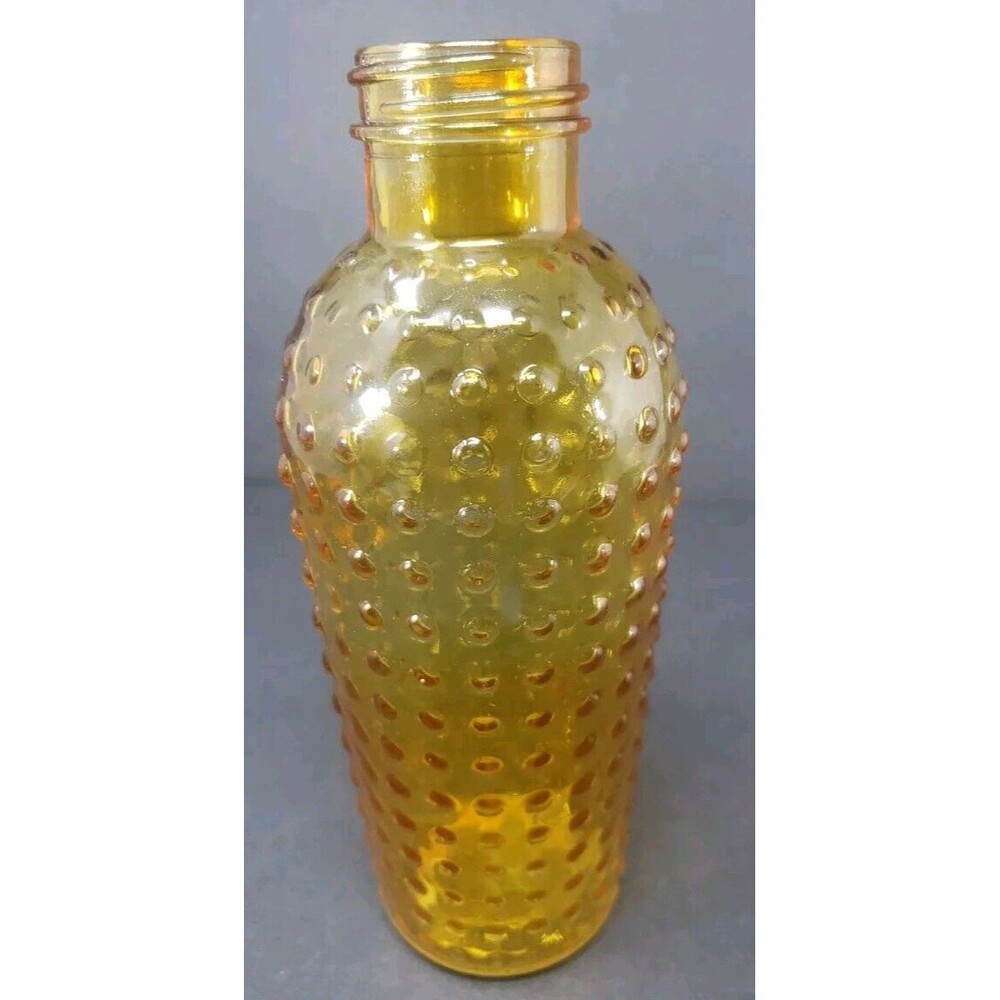 Vintage Amber DPS Jar Dots Glass Bottle No Chips or Cracks Collectible